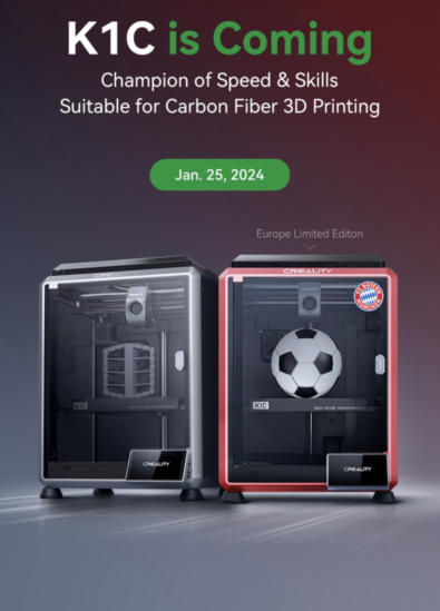 Pre-Order Your Creality K1C 3D Printer: Champion of Speed and Skills for Carbon Fiber Printing