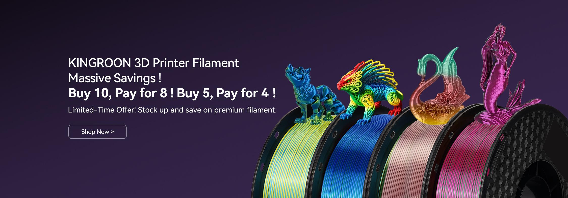 KingRoon Filament Bulk Purchase - Buy More, Save More on 3D Printing Materials