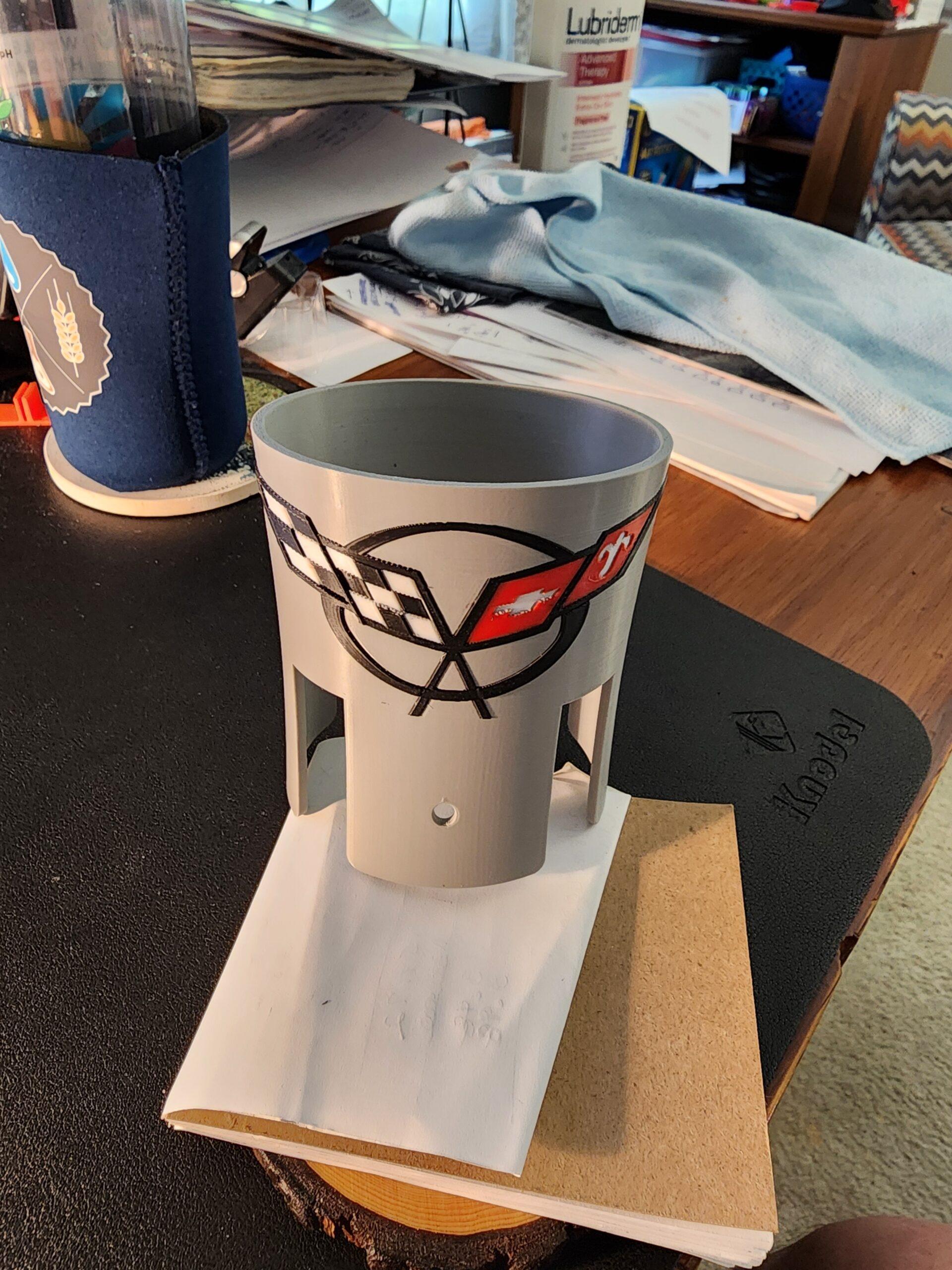 C5 Corvette cup extender custom 3D printed by Kevin