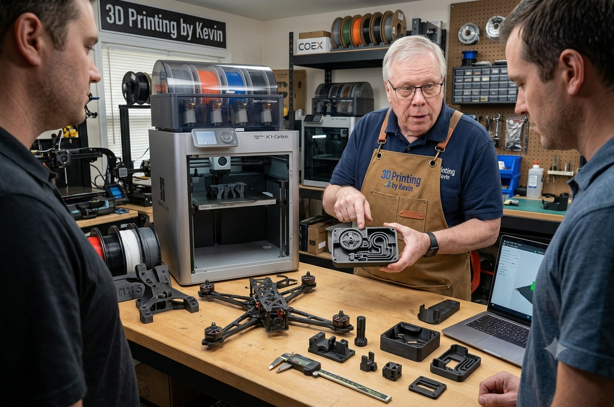 Custom 3D printing for unique builds and one-off functional parts
